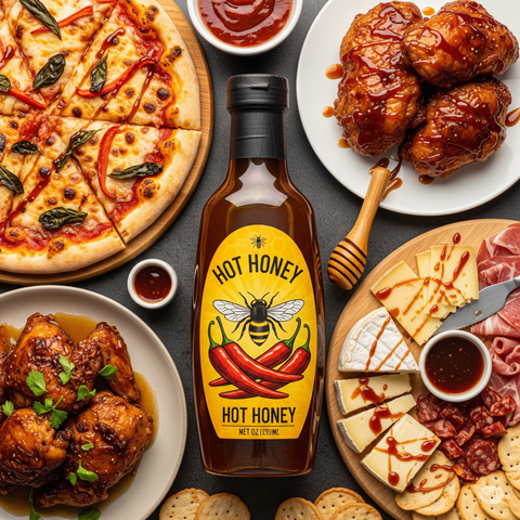 The Ultimate Guide to Hot Honey: What It Is and How to Use It - display of food dishes using hot honey