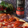 Fire-Roasted Chilli Jam drizzled on pizza