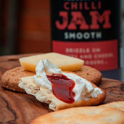 Fire-Roasted Chilli Jam drizzled on cheese